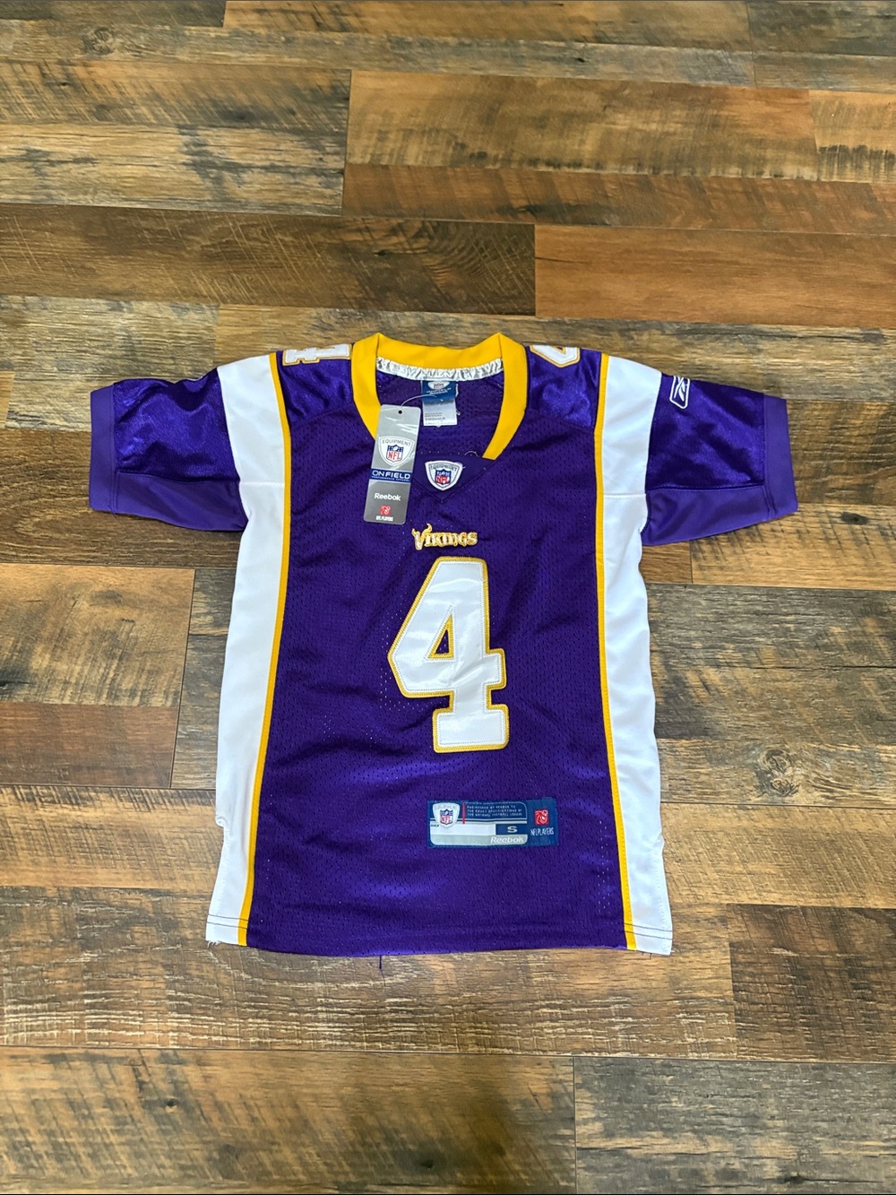 Minnesota Vikings Brett Favre #4 Reebok‎ On-field Jersey Youth Medium 8
